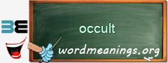 WordMeaning blackboard for occult